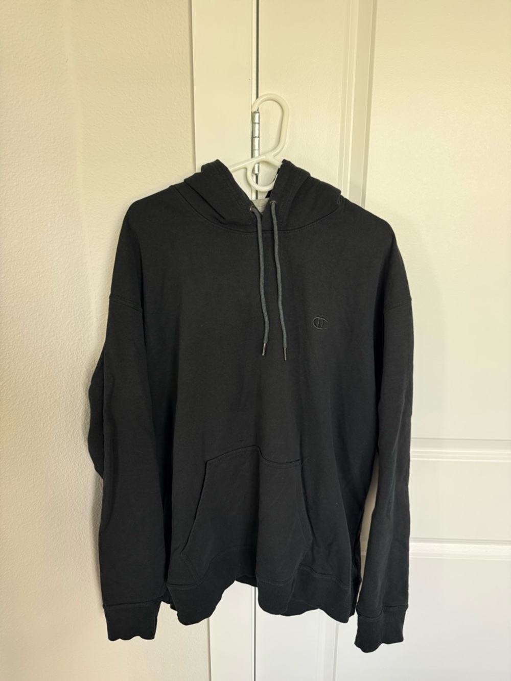 Champion Black Pullover Hoodie with Subtle Logo